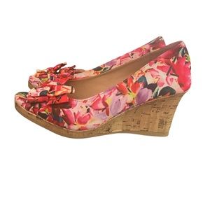 Floral Dexflex Comfort Wedge Heels 👠 EUC